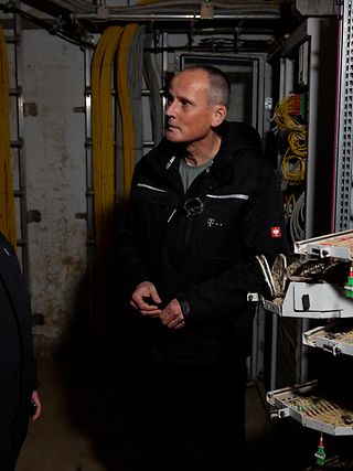 Telekom-Experte Michael Guthart mit Pressesprecher Markus Jodl