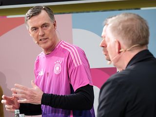 The European Championship trophy at Deutsche Telekom's headquarters in Bonn. 