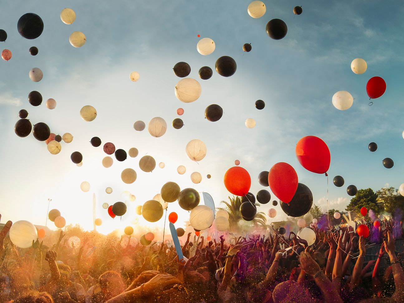 Schmuckmotiv mit Luftballons