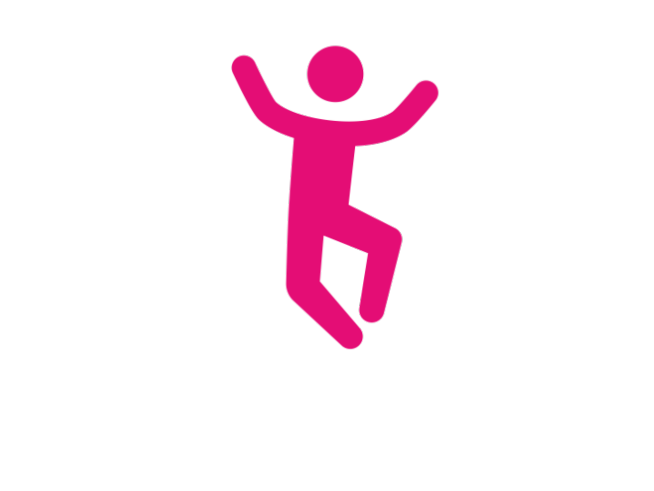 Magenta Icon Springende Person