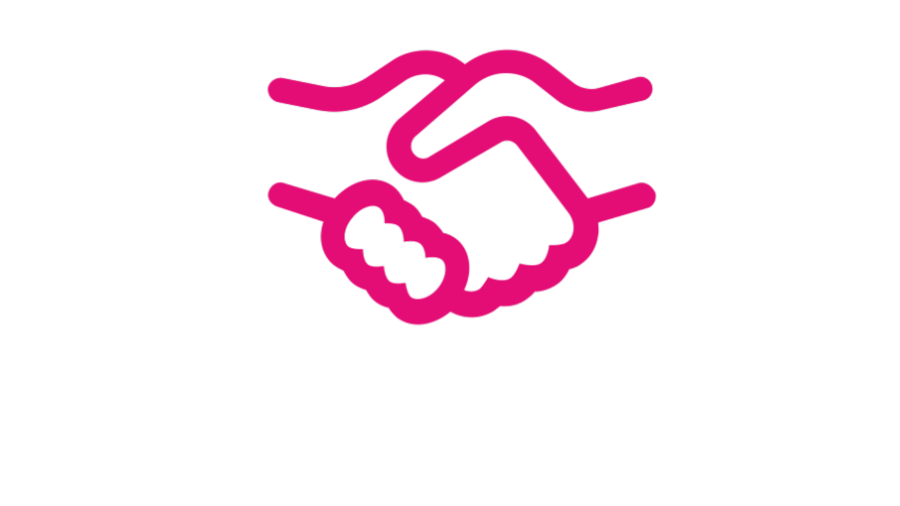 Icon shows two hands clasping each other