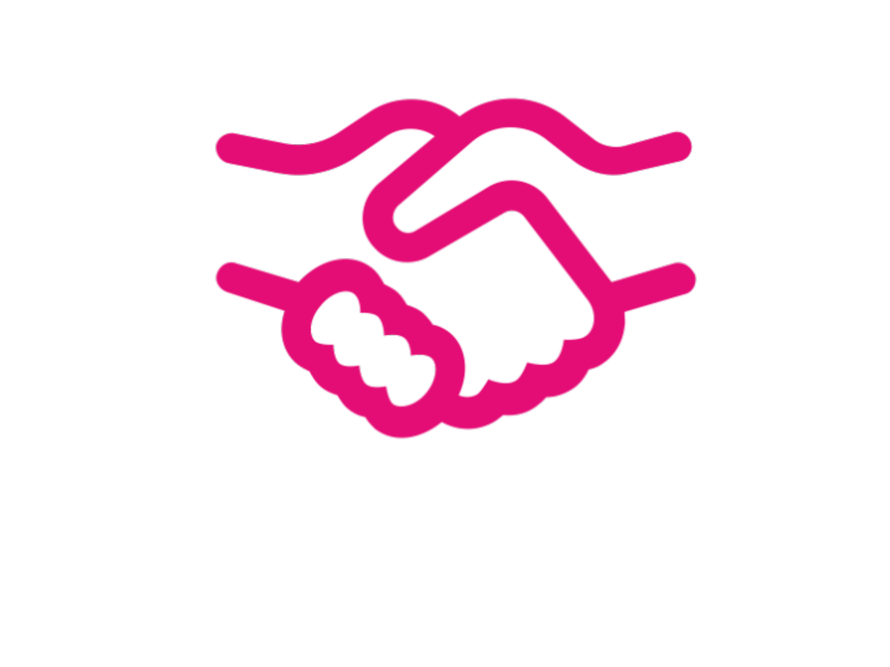 Icon shows two hands clasping each other