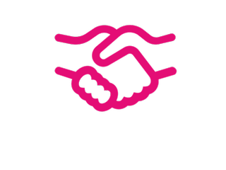Icon shows two hands clasping each other