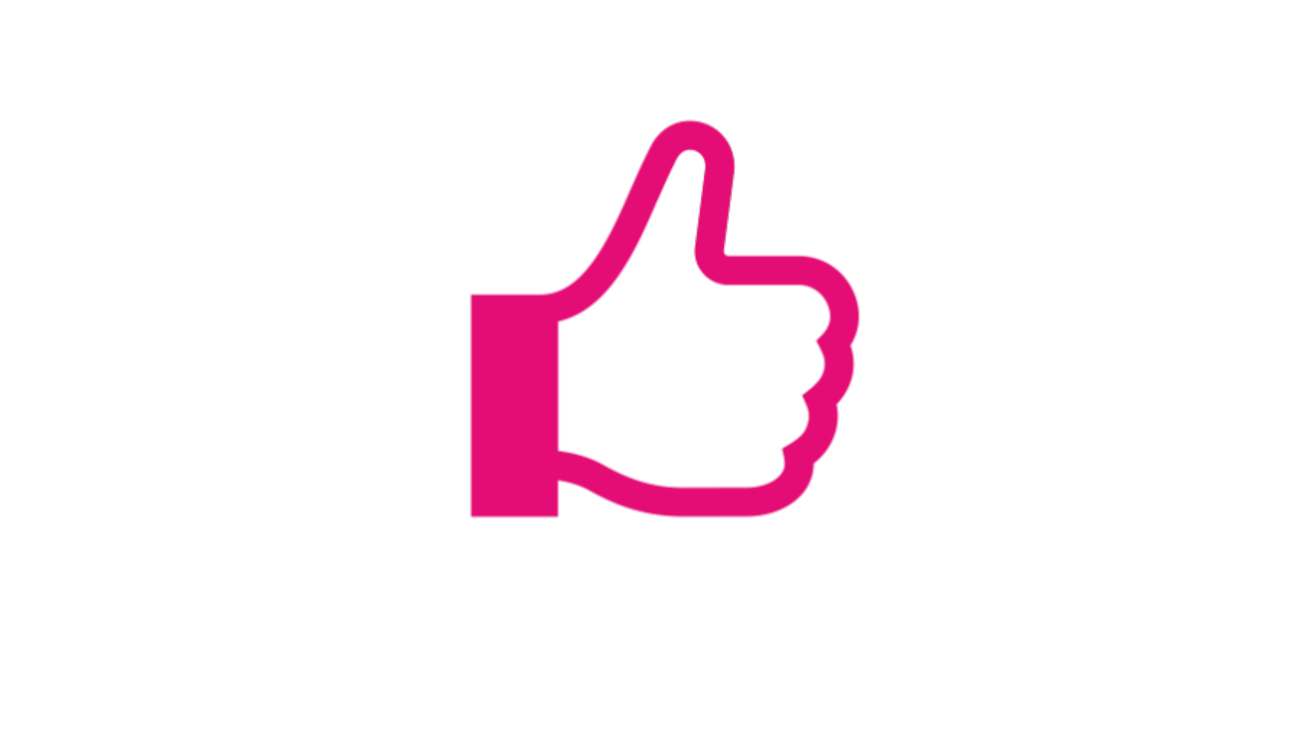Icon showing a hand with thumbs up