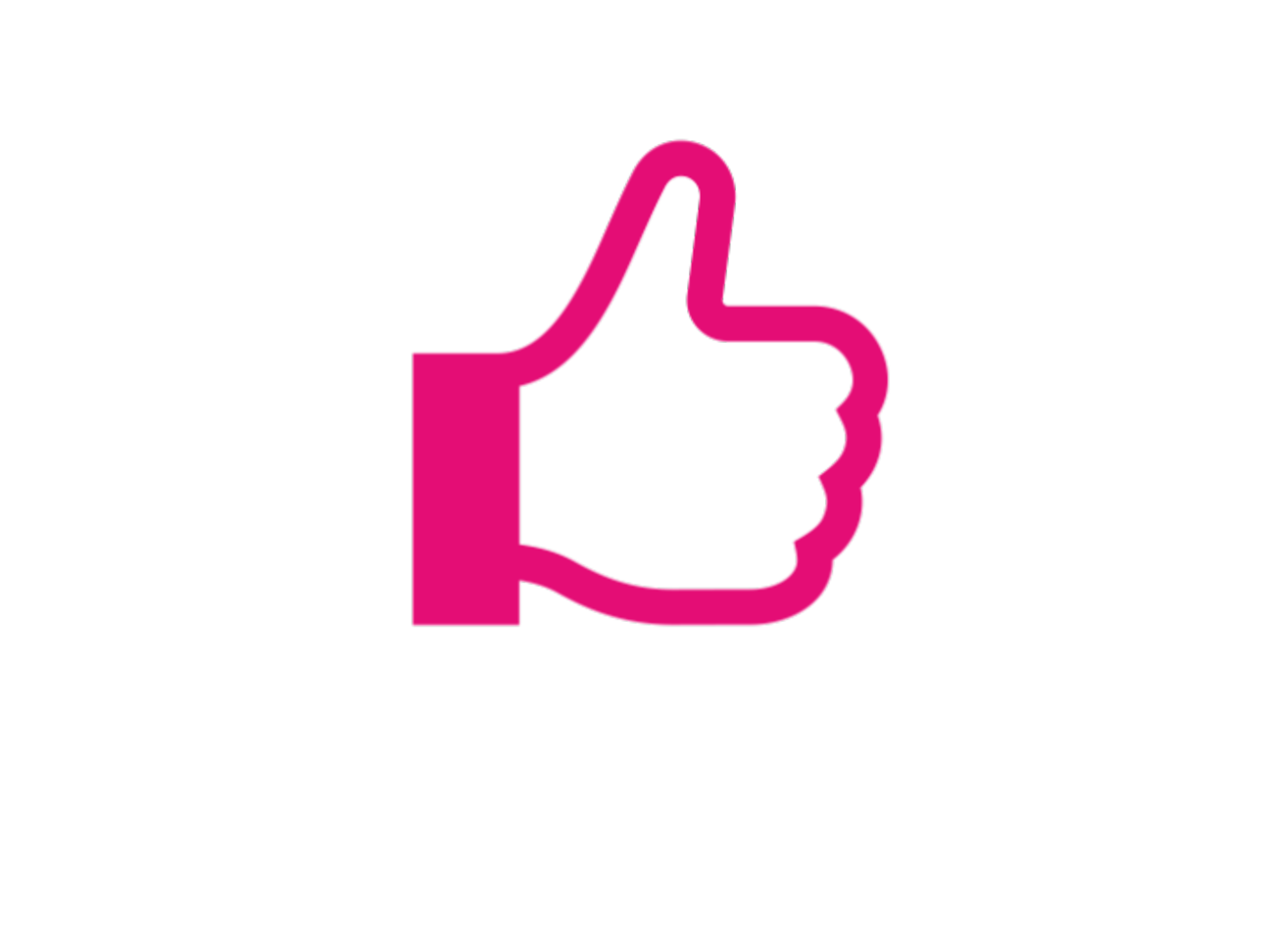 Icon showing a hand with thumbs up