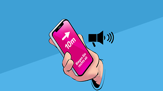 Handy mit Pfeil