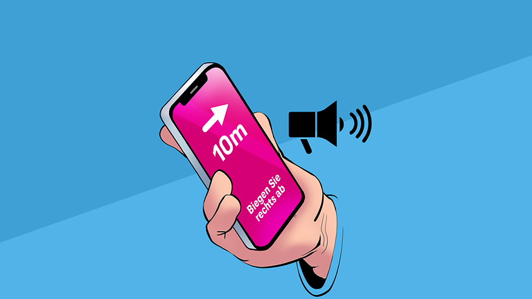 Handy mit Pfeil