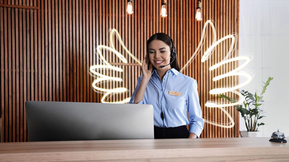 Illustration telephone angel (global office)