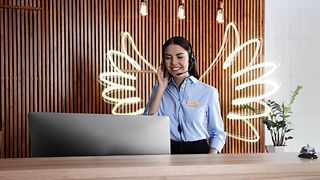 Illustration telephone angel (global office)