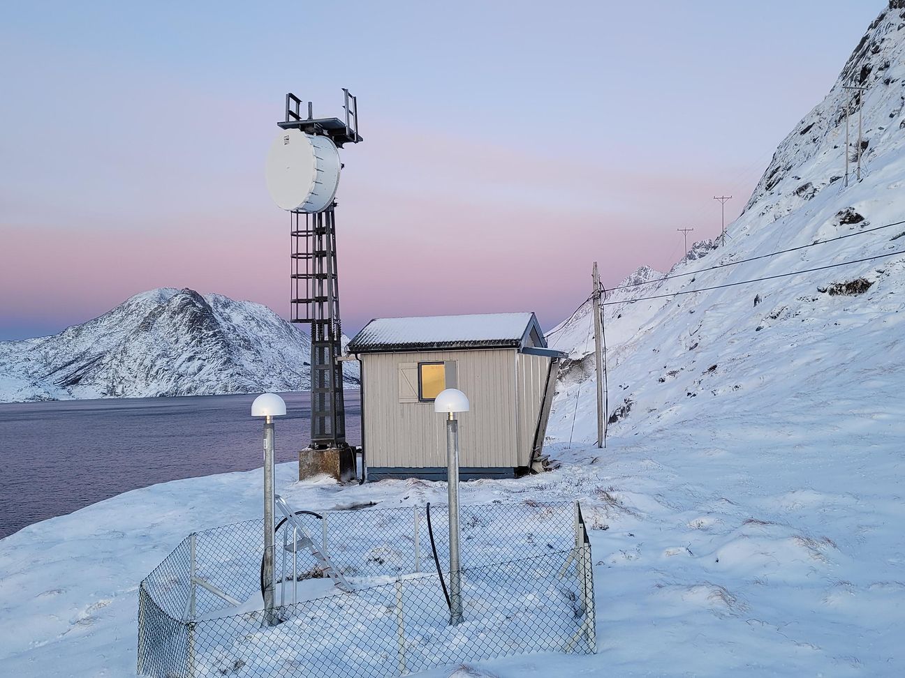 Antennenstation im hohen Norden