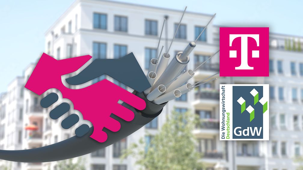 Spitzenverband der Wohnungswirtschaft und Telekom weiten Zusammenarbeit aus.