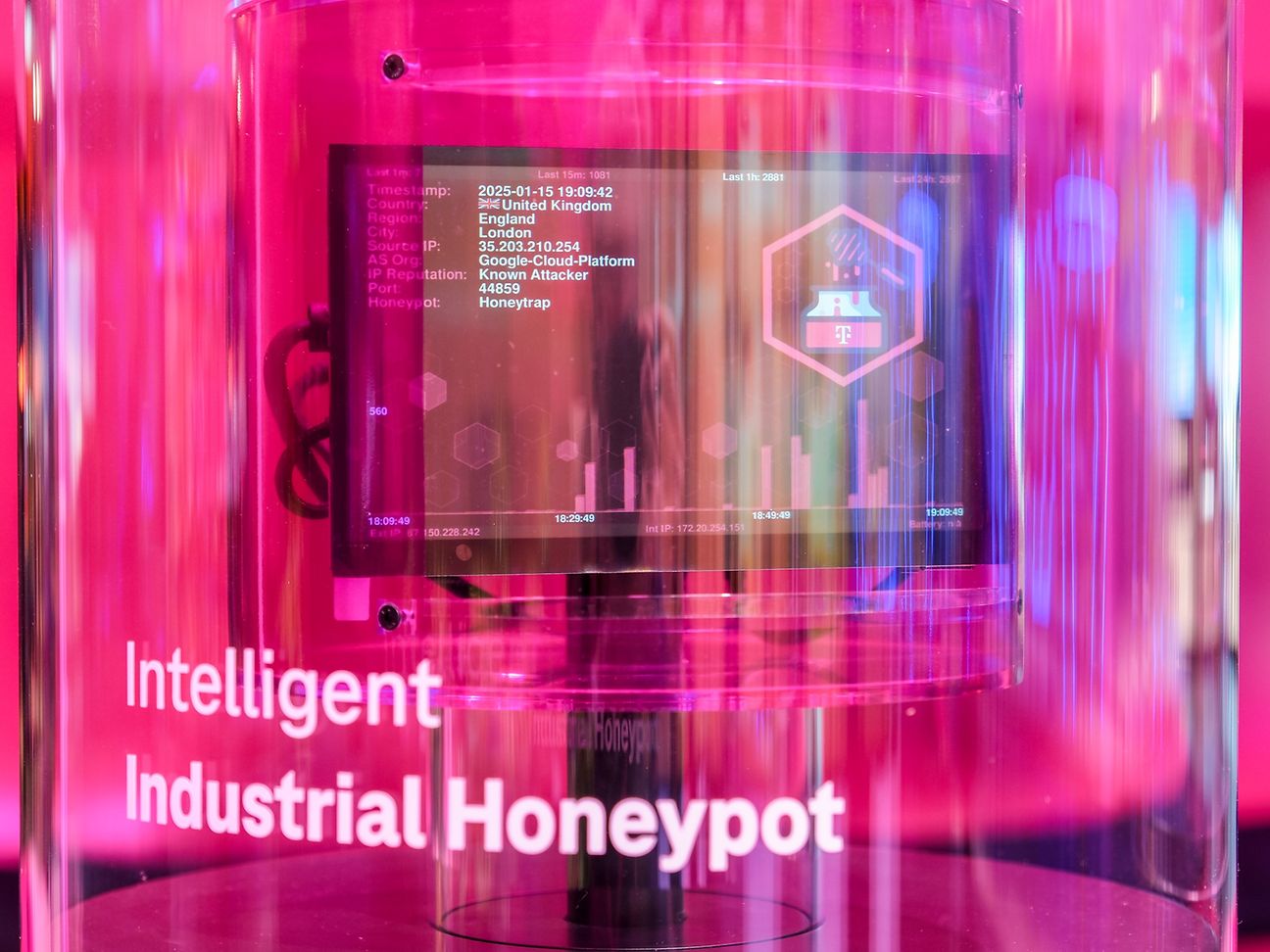 Screen showing an AI honeypot.