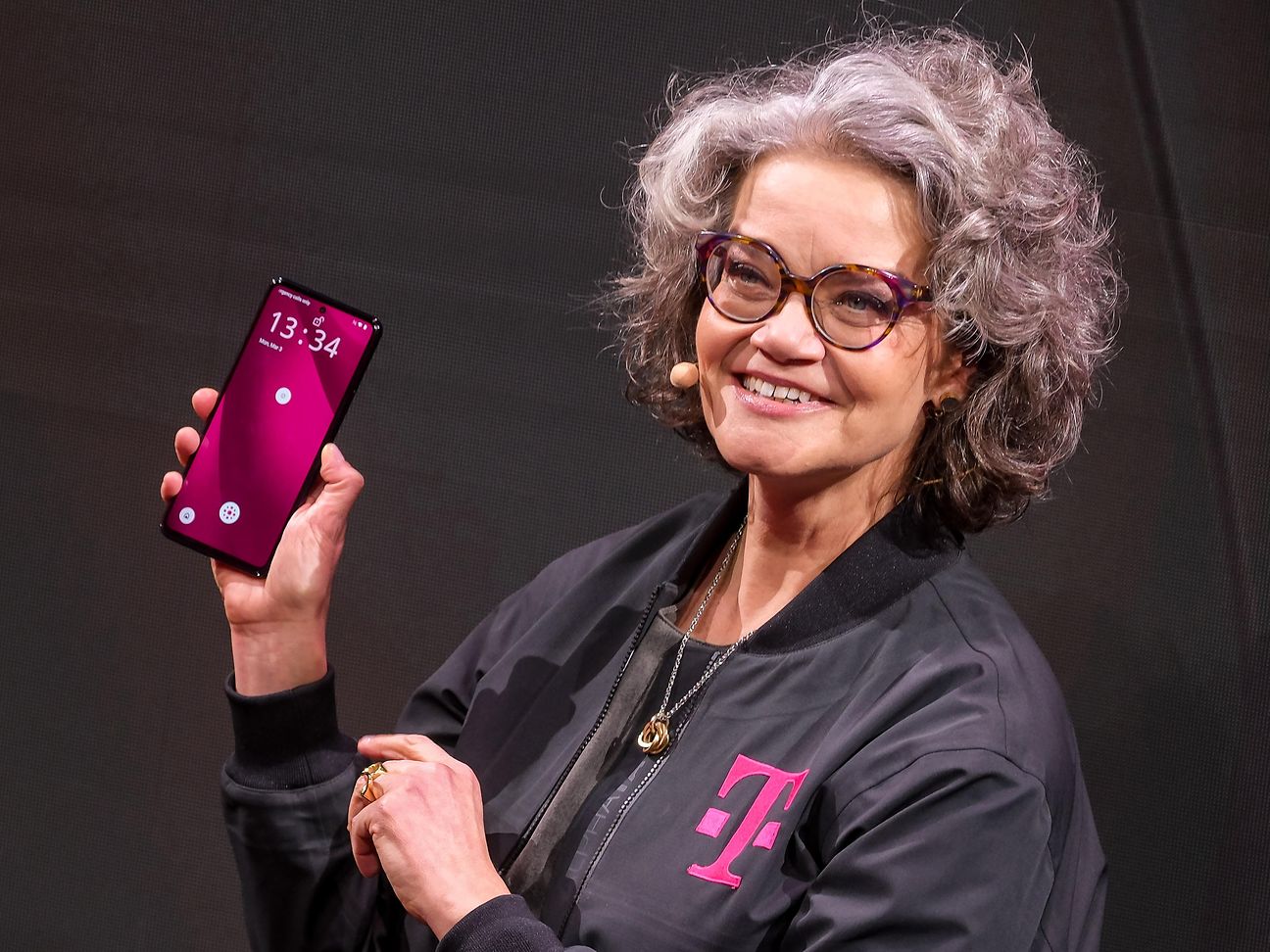 Claudia Nemat with AI Phone