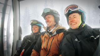 Samantha Hüttner und Florian Daimer mit Felix Neureuther in der Mitte.