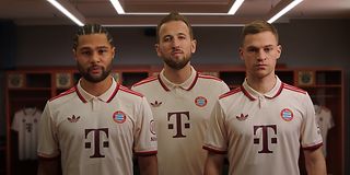 Gemeinsam #GegenHassImNetz: Serge Gnabry, Harry Kane und Joshua Kimmich.