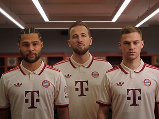 #NoHateSpeech: Serge Gnabry, Harry Kane and Joshua Kimmich.