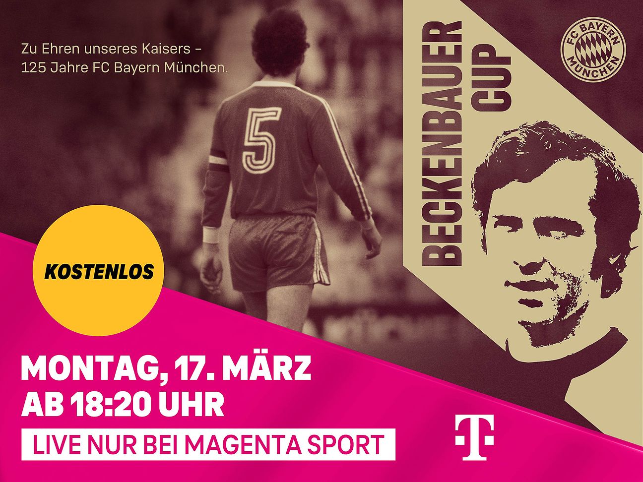 Franz Beckenbauer Cup: MagentaSport und MagentaTV zeigen Legendenturnier live und kostenlos.