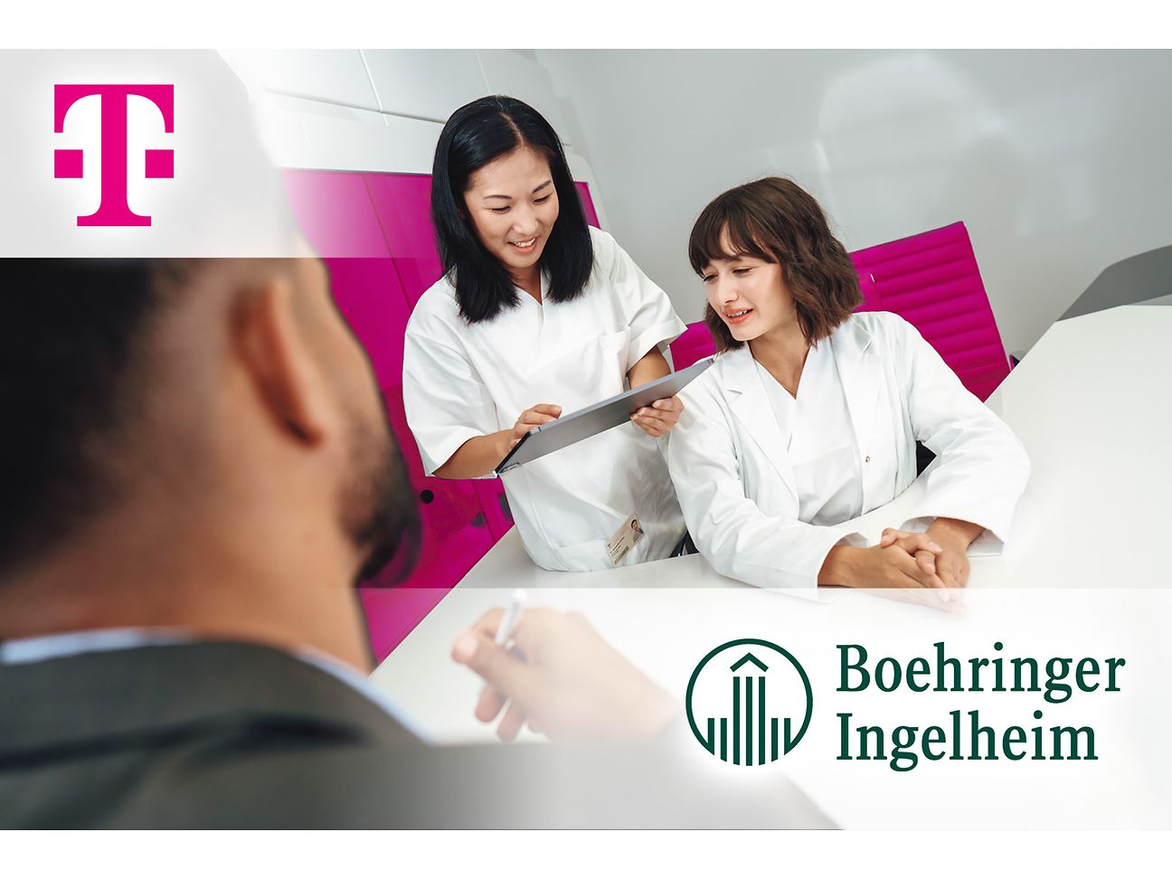 Medical professionals in conversation.
