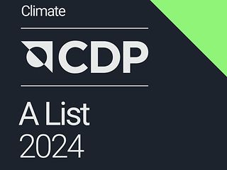 Vom CDP ausgezeichnete Unternehmen erhalten das Climate A List Logo.