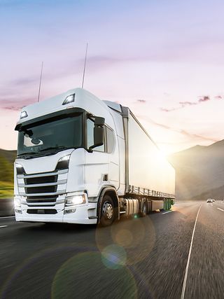 Truck on a Highway.