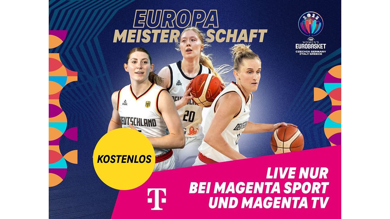 Schmuckbild: EuroBasket 2025 der Frauen live und kostenlos bei MagentaSport