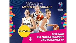 Schmuckbild: EuroBasket 2025 der Frauen live und kostenlos bei MagentaSport