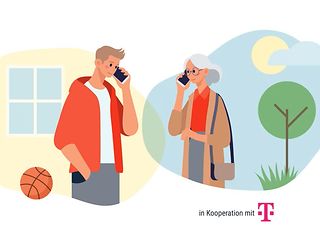 Bild von 2 Menschen die miteinander reden.