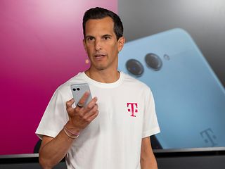 - Rodrigo Diehl, Board member Germany at Deutsche Telekom, demonstrates the AI-phone