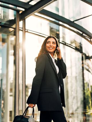 Woman on her cell phone.