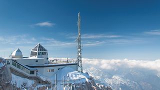 Die Zugspitze mit Antenne.
