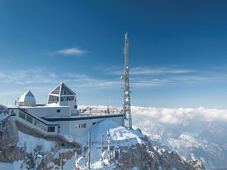 Die Zugspitze mit Antenne.