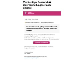 Screenshot Phishing-Mail