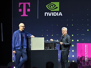 Tim Höttges and Jensen Huang, CEO NVIDIA
