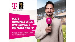 Noch ein Weltmeister für MagentaTV: Mats Hummels wird auch WM-Experte