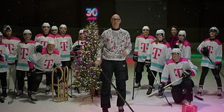 Telekom CEO Höttges und Eishockyspieler