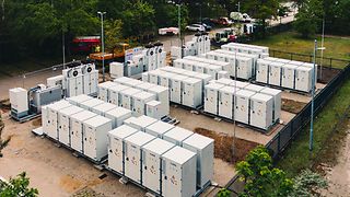 Batteriegroßspeicher in Bamberg von oben