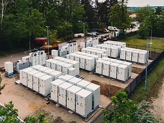 Batteriegroßspeicher in Bamberg von oben
