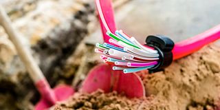 Foto eines Glasfaserkabels