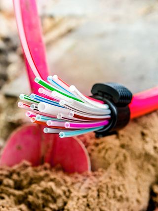 Foto eines Glasfaserkabels