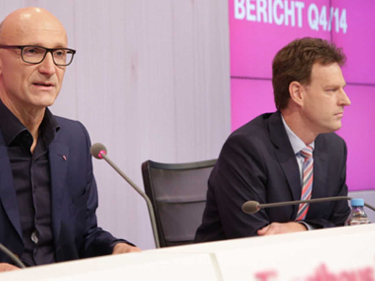 Annual report 2014: Tim Höttges (l.) and Thomas Dannenfeldt