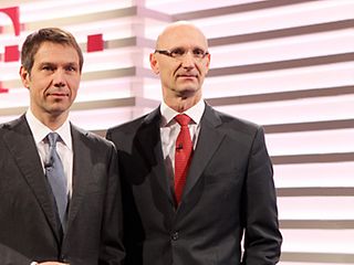 Annual report 2010: René Obermann (l.) and Tim Höttges