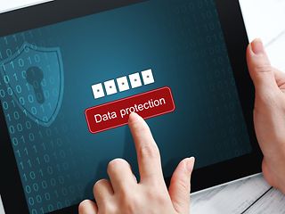 Tablet mit Data Protection Anwendung