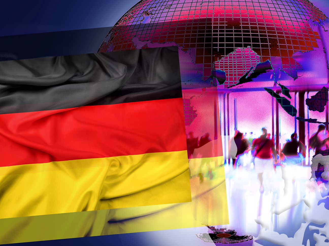 Illustration for NatCo in Germany with country flag.