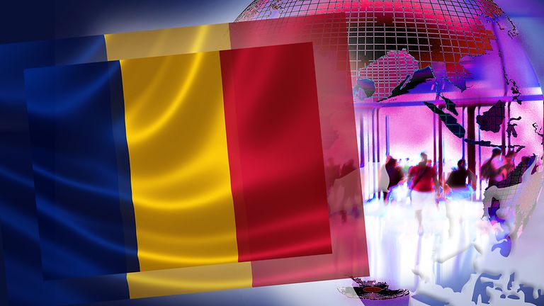 Illustration for NatCo in Romania with country flag.