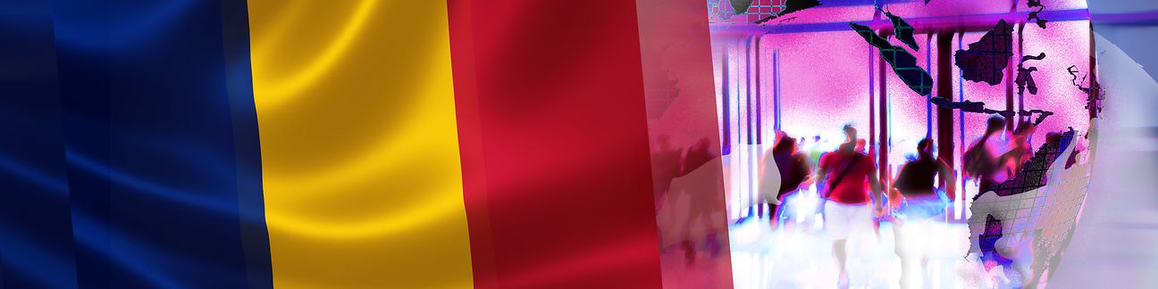 Illustration for NatCo in Romania with country flag.