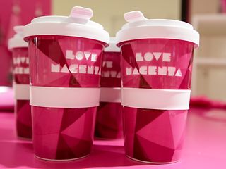 Love Magenta Coffee Cup