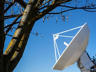 The impressive 13-meter antenna in Nemea, Greece