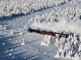 Brockenbahn vom Funkturm aus gesehen