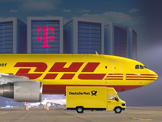 Symbolbild Partnerschaft Deutsche Telekom und Post DHL