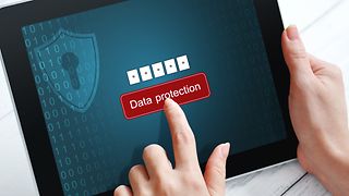 Tablet mit Data Protection Anwendung